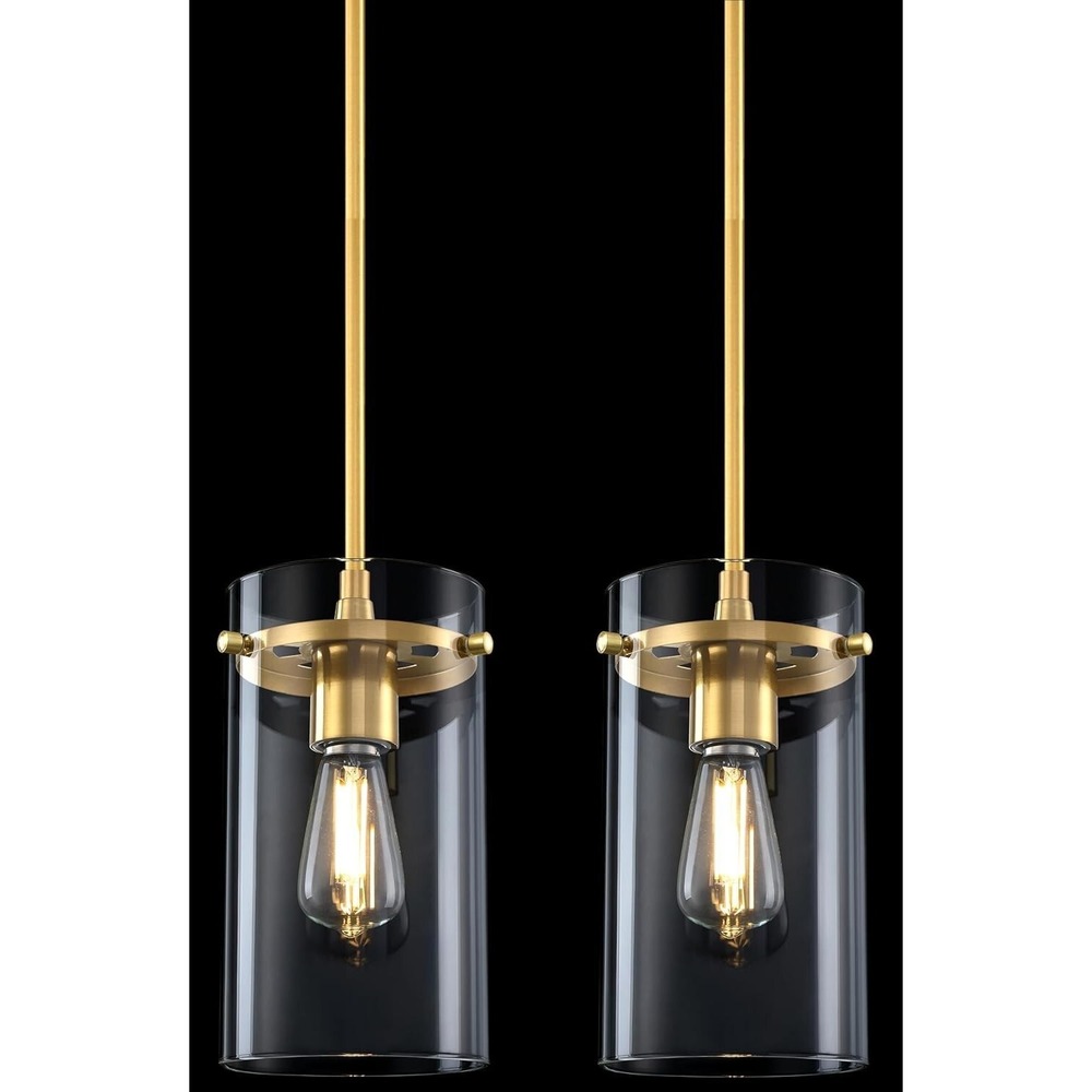 2 Pack‎ Pendant Lighting Brushed Bronze Kitchen Island Hanging Ceiling